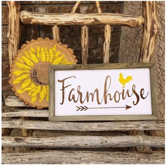 Farmhouse Stencils Farm Theme Reusable Stencils Painting Craft Wood Farm Animals - Picture 3 of 4